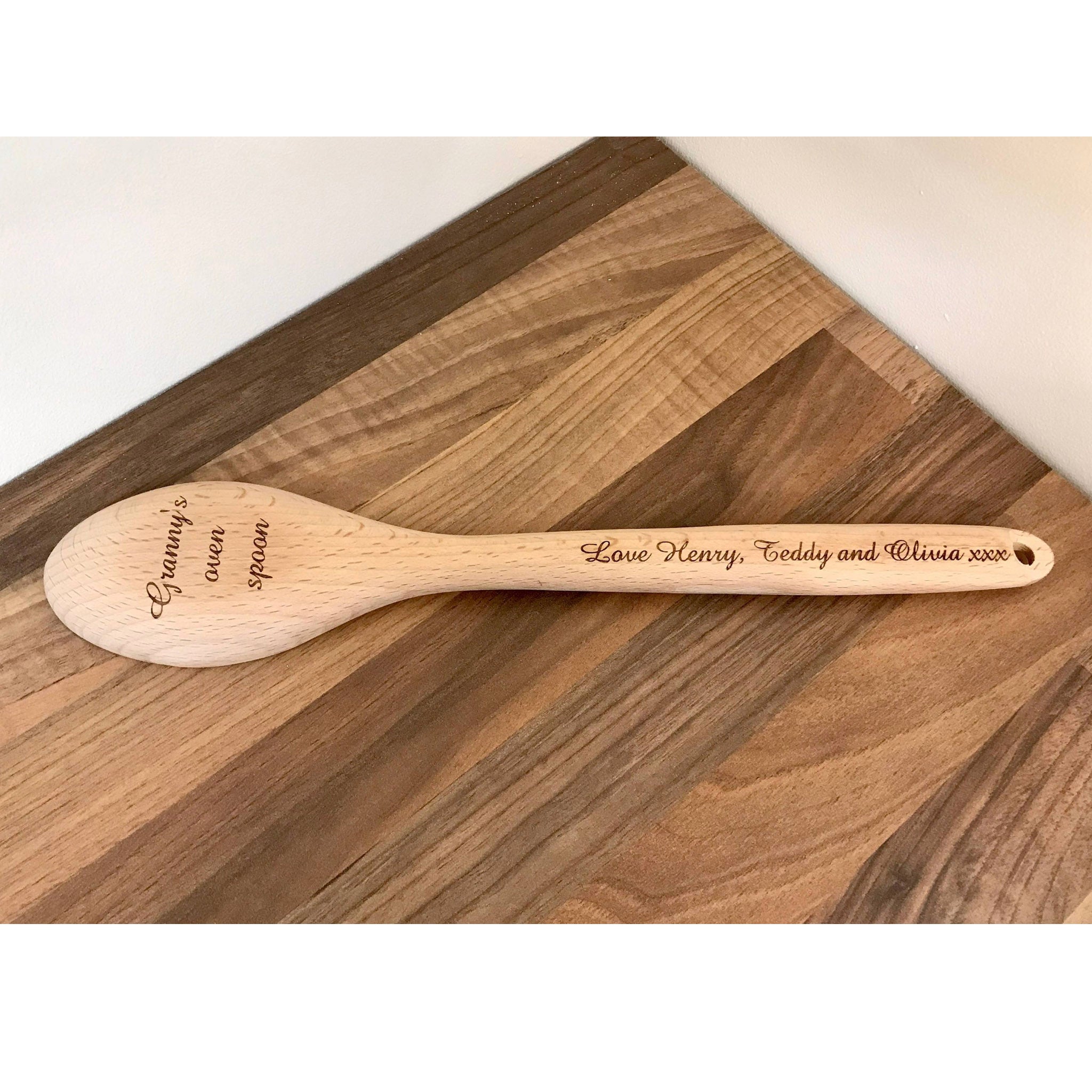 Personalised Engraved Wooden Spoon