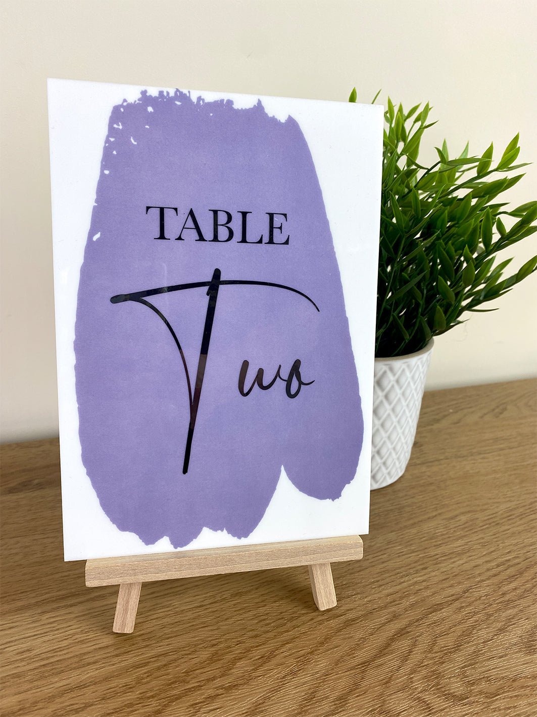 Personalised A6 Perspex Wedding & Events Table Number - Pack of 5