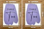 Personalised A6 Perspex Wedding & Events Table Number - Pack of 1