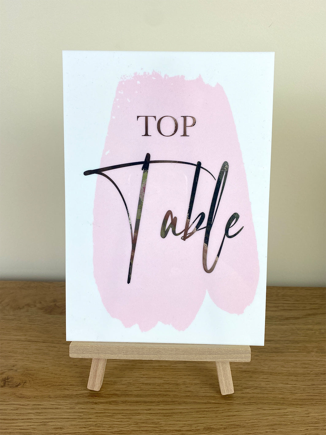 Personalised A6 Perspex Wedding & Events Table Number - Pack of 5