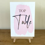Personalised A6 Perspex Wedding & Events Table Number - Pack of 5