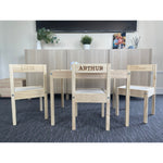 Personalised Children's Table and 3 Chairs Engraved