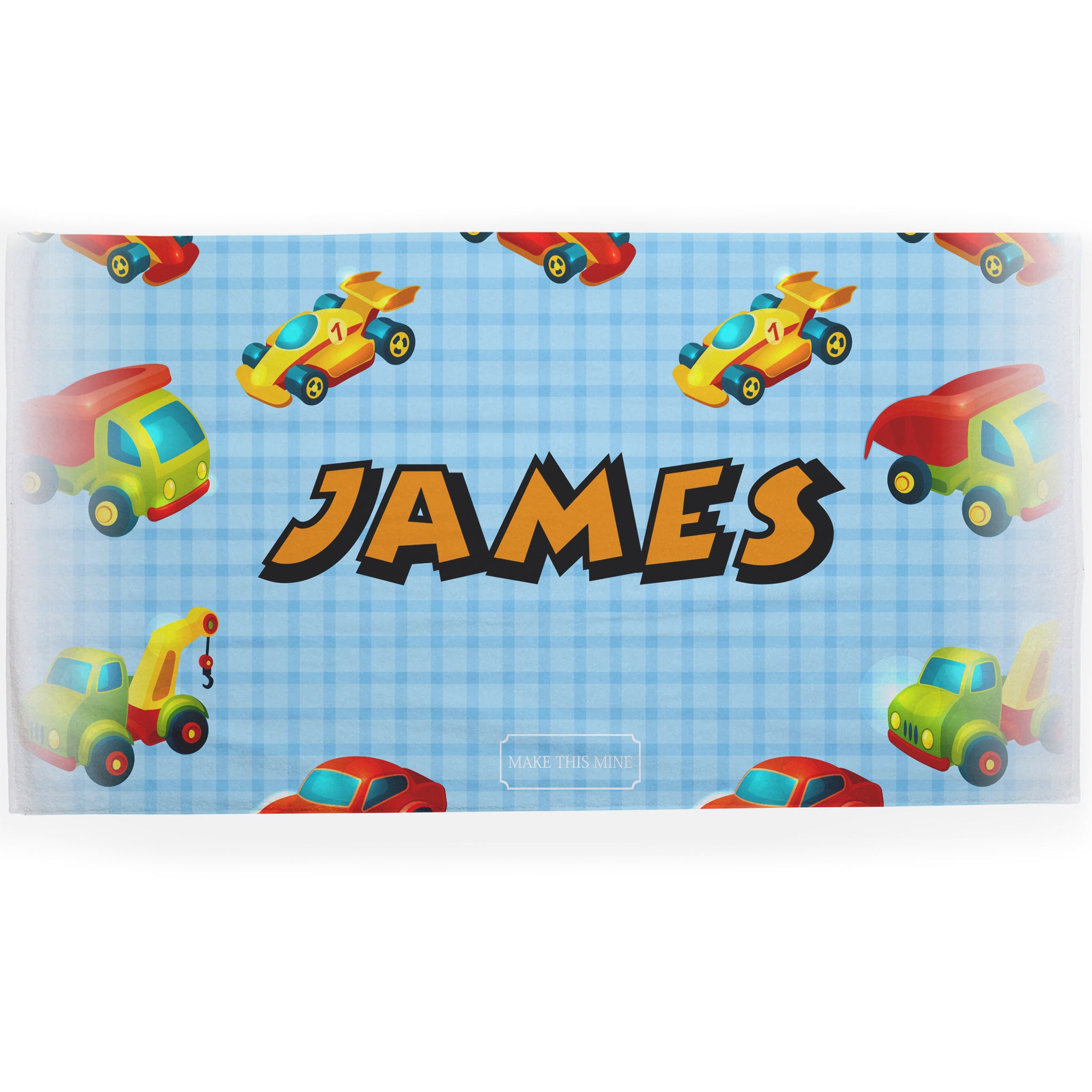 Personalised Children's Towel Trucks and Cars