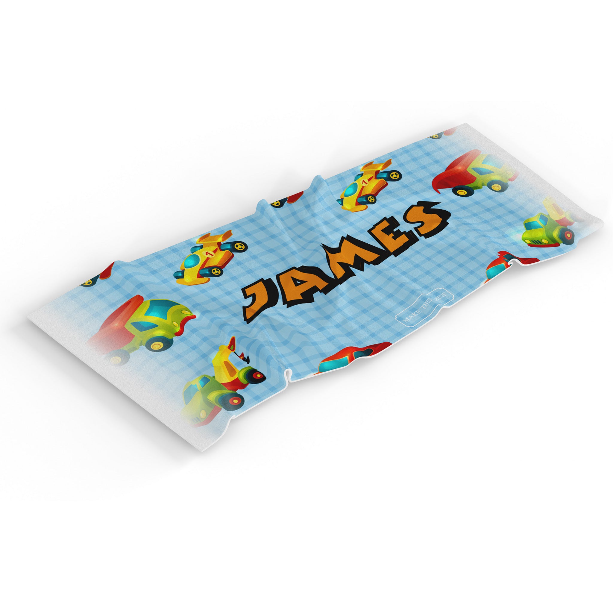 Personalised Children's Towel & Face Cloth Pack - Trucks and Cars