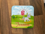 Personalised Children's Coasters - Unicorn Fairytale