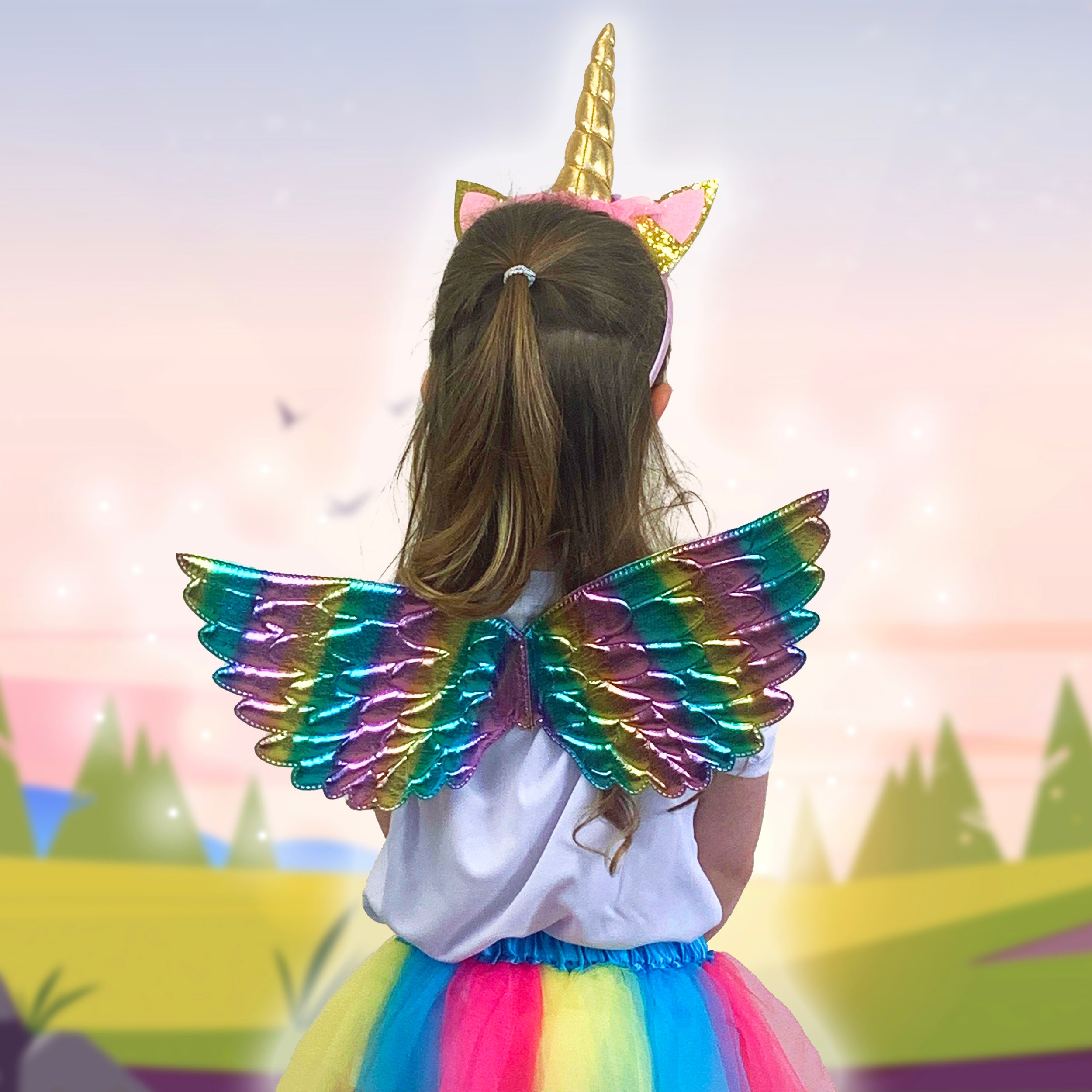 Kids rainbow hot sale unicorn costume