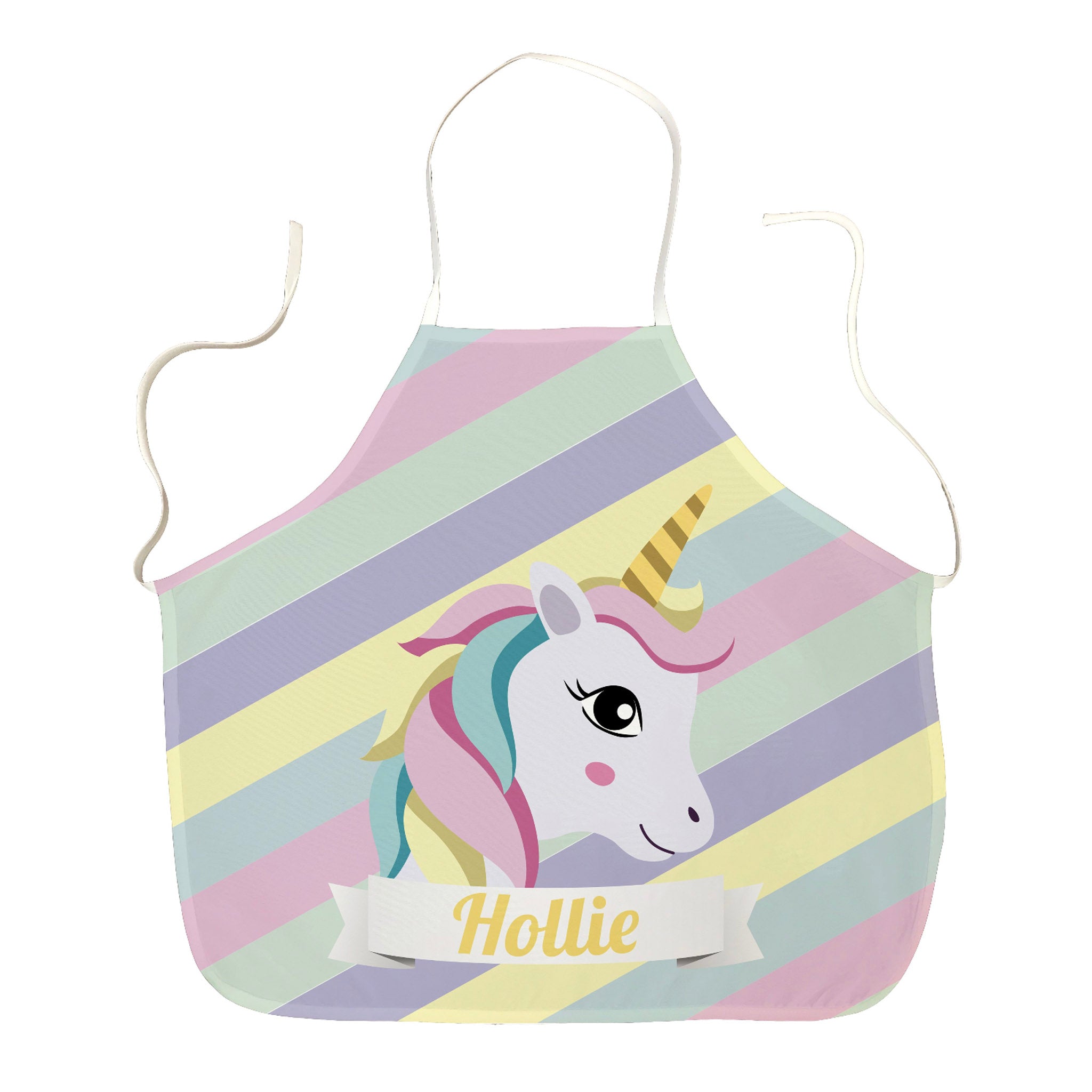 Toddlers Apron - Striped Unicorn