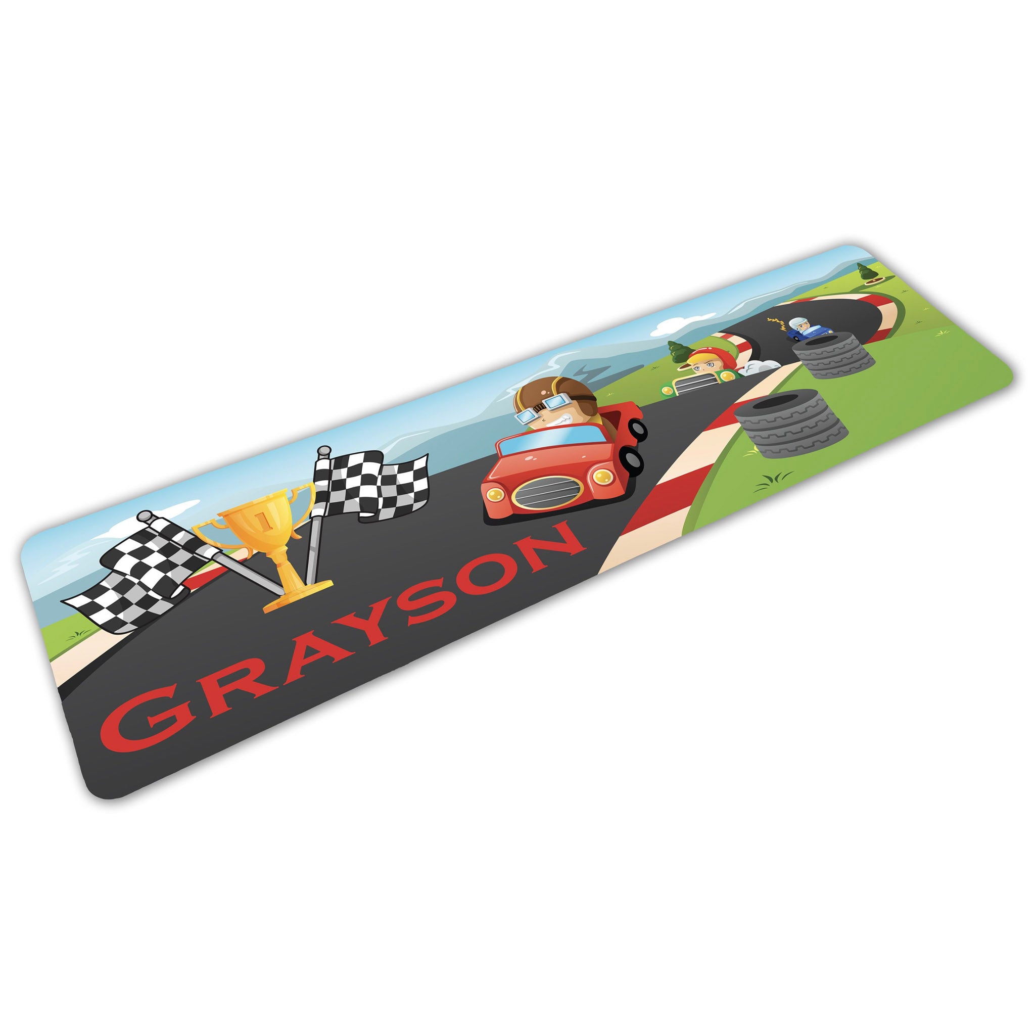 Personalised Children's Neoprene Place Mat - Race Car XXL