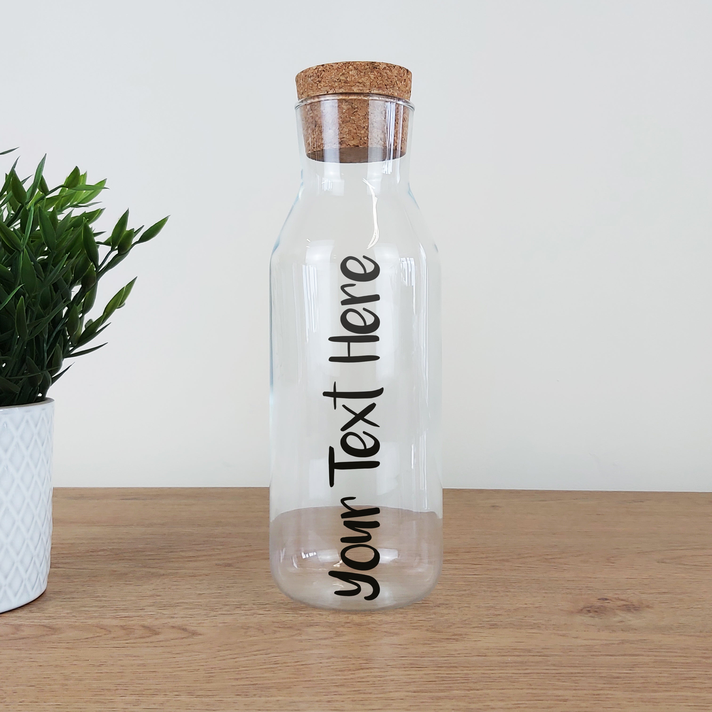 Personalised Storage Jar with Cork Lid - 1 Litre